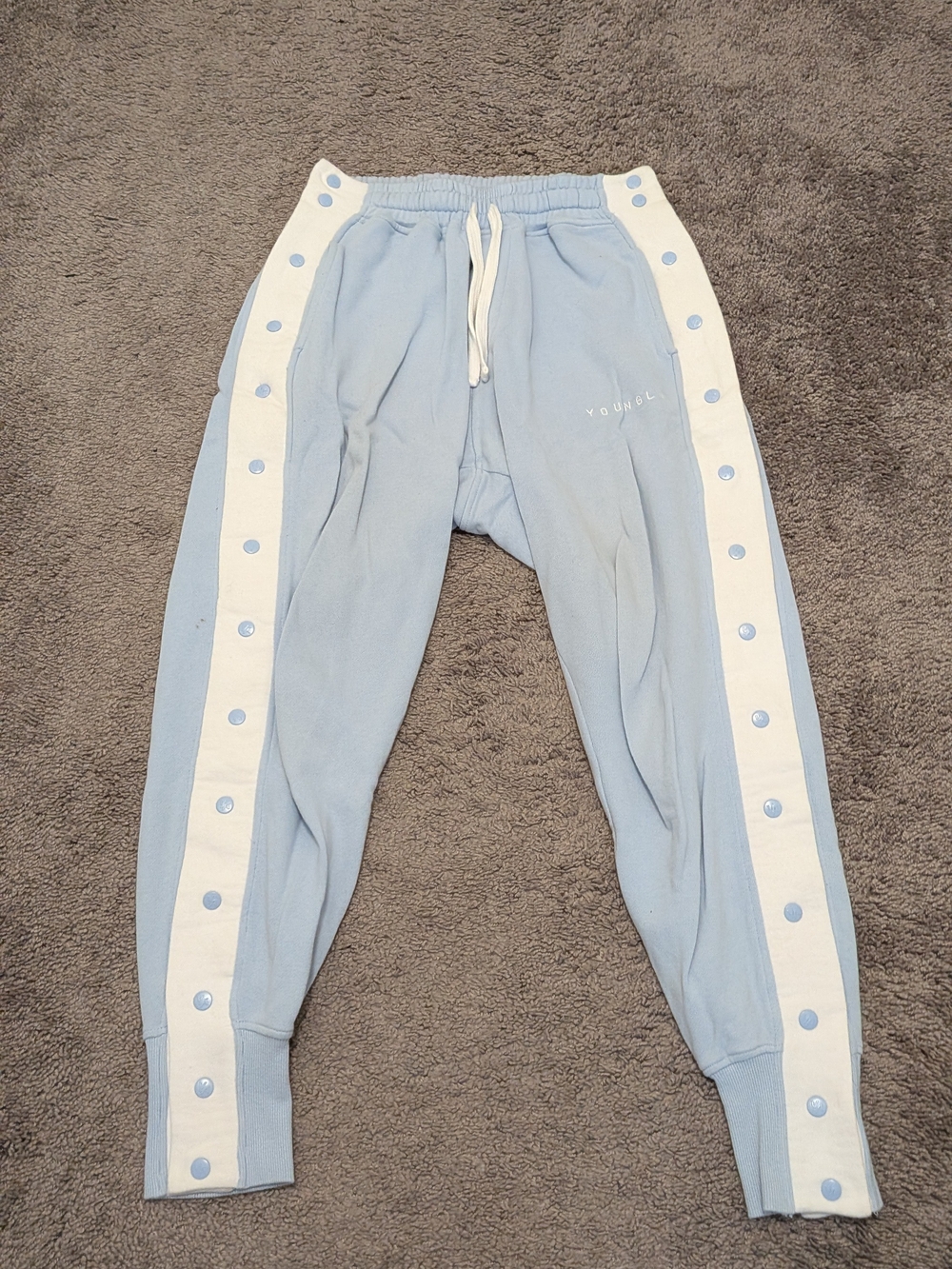 YoungLA 235 90s Tear Away Joggers (Blue)